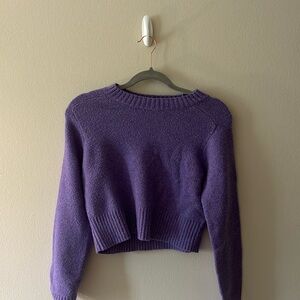 purple sweater, super fuzzy & comfortable. size S